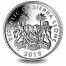 Republic of Sierra Leone RHINO series BIG FIVE Silver Coin $20 High Relief 2019 Proof 2 oz